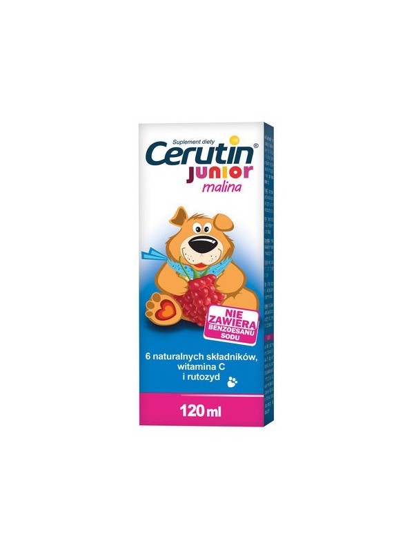 Cerutin Junior Syrop dla dzieci powyżej 3 lat truskawka 120 ml