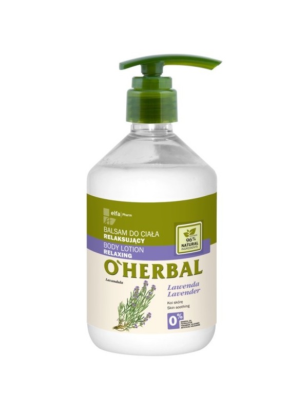 O'Herbal Relaksujący BALSAM DO CIAŁA z ekstraktem z lawendy 500 ml