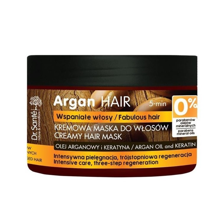 Dr. Santé Argan Hair Кремова, відновлююча маска для волосся з аргановою олією та кератином 300 мл