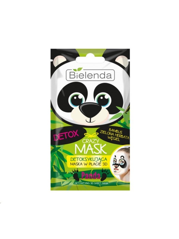 Bielenda Crazy Mask detoksykująca Maska w płacie Panda 1 sztuka