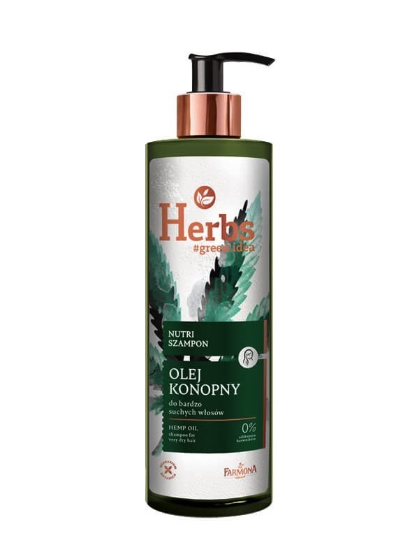 Farmona Herbs Nutri Szampon Olej Konopny do bardzo suchych włosów 400 ml