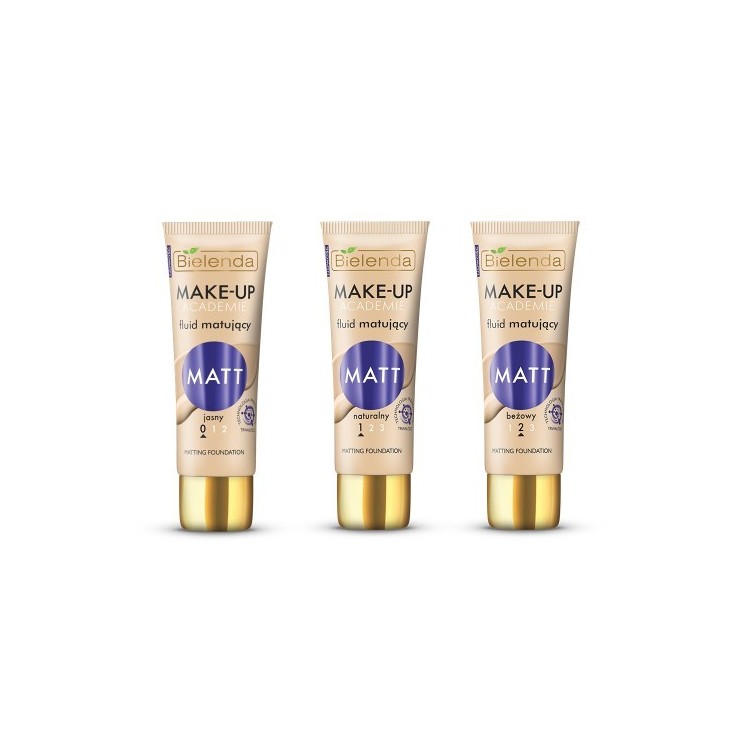Bielenda MAKE-UP ACADEMIE Матуючий флюїд MATT - бежевий відтінок 30 г
