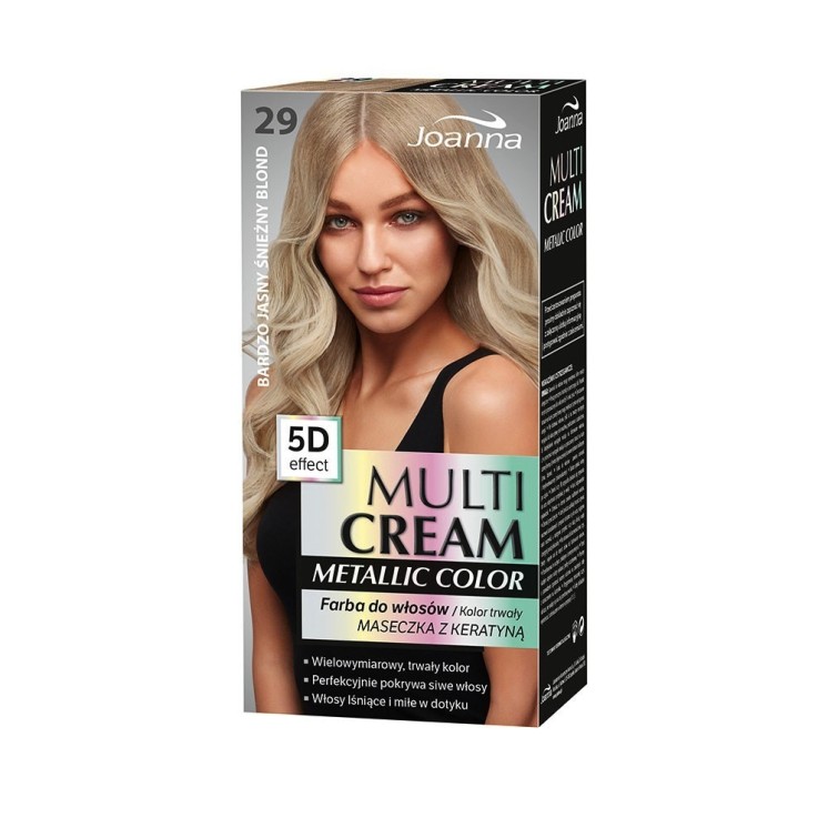 Joanna Multi Cream Color Metallic Hair dye /29/ Very bright snow blond