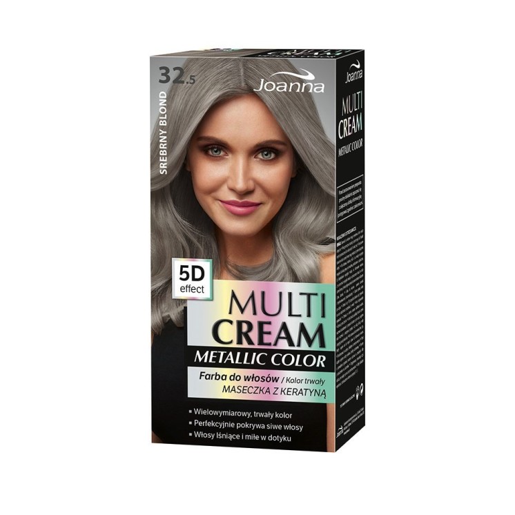 Joanna Multi Cream Color Metallic Hair dye /32,5/ Silver blond