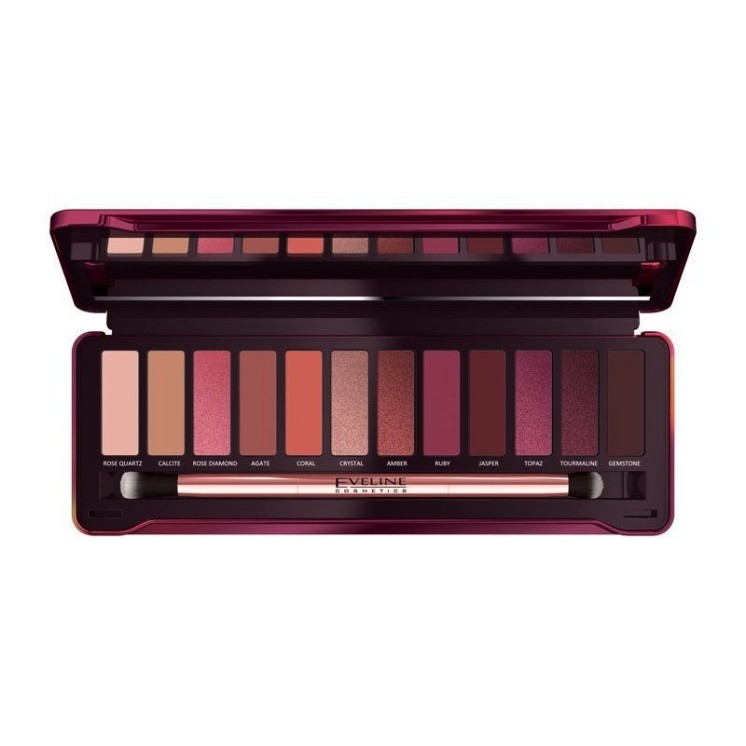 Тіні для повік Eveline Ruby Glamour 12 кольорів