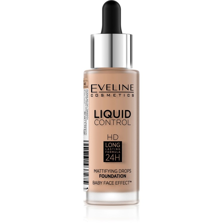 Eveline Liquid Control Foundation in Pipette /040/ Warm Beige 32 ml