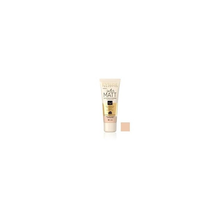 Матуючий тональний крем Eveline Satin Matt /101/ Ivory 30 мл