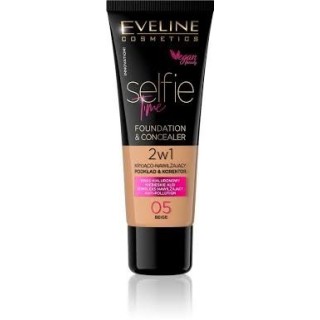 Eveline Selfie Time 2в1, що покриває та зволожує /05/ Beige 30 мл