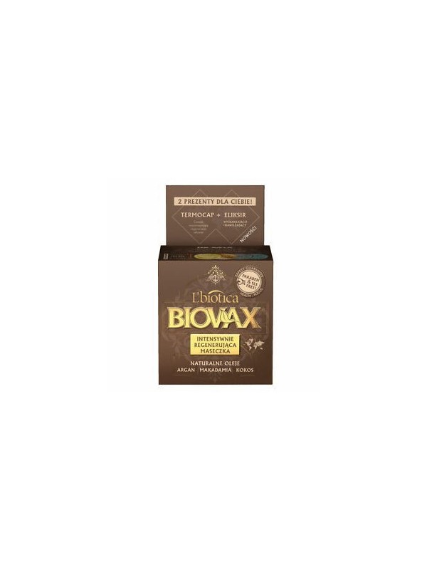 L'biotica BIOVAX Maska do każdego rodzaju włosów Argan Macadamia Kokos 250 ml