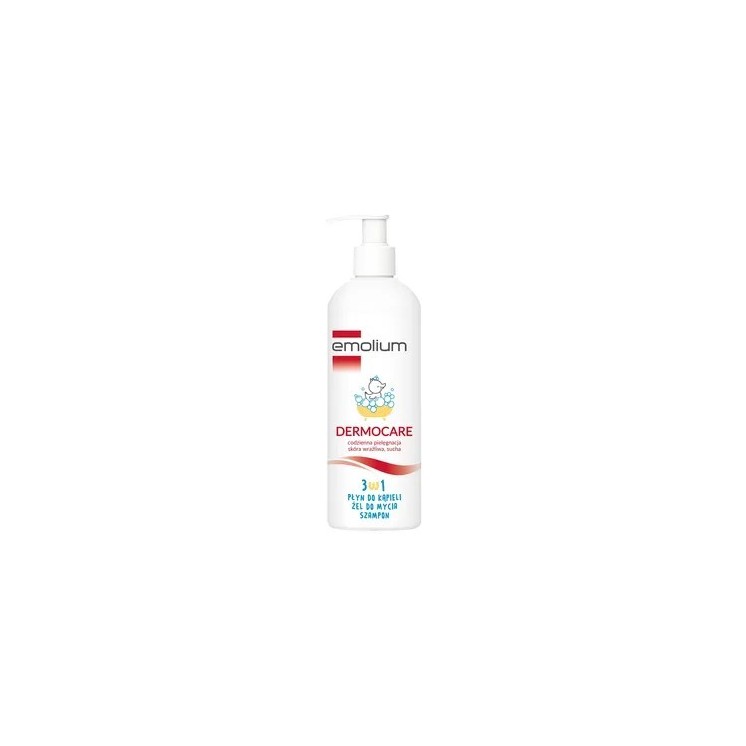 Emolium Dermocare 3in1 Рідина для ванн, Гель для вмивання, Дитячий шампунь для волосся 400 мл