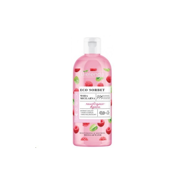 Bielenda ECO SORBET Hydraterend en verzachtend micellair water Framboos 500 ml