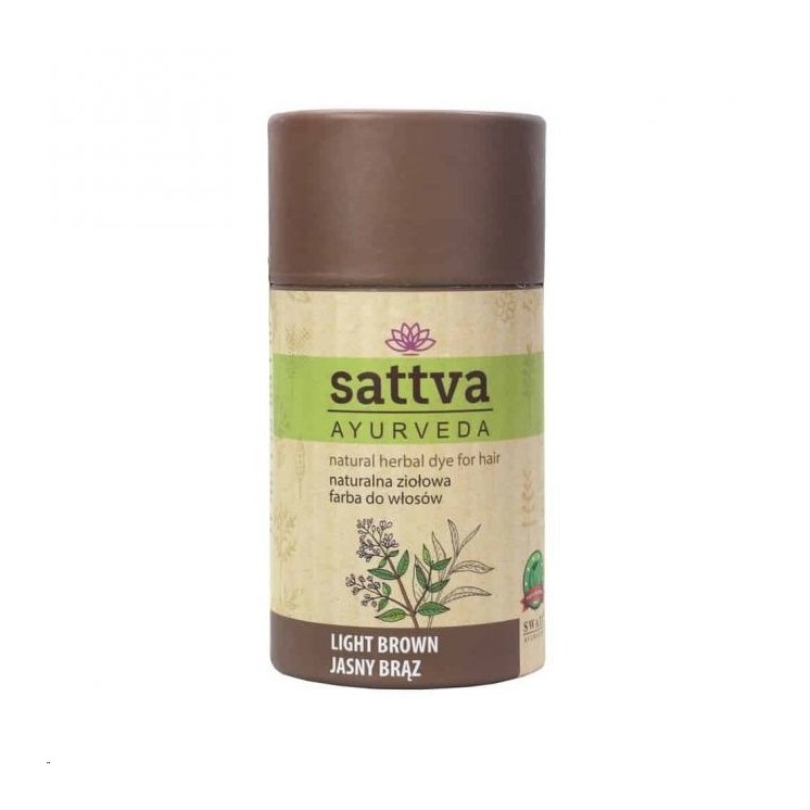 Sattva Ayurveda Natural Herbal Hair Dye Light Brown 150 g
