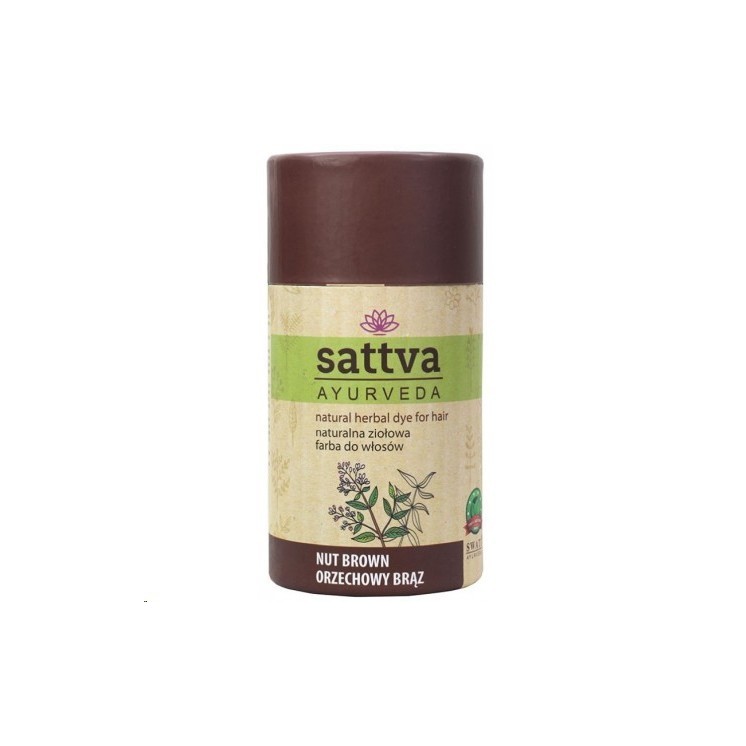 Sattva Ayurveda Natural Herbal Hair Dye Nut Brown 150 g