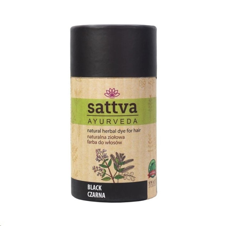 Sattva Ayurveda натуральна трав'яна фарба для волосся чорна 150 г