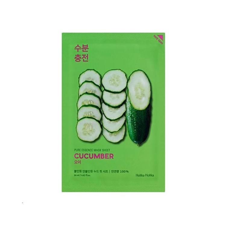 Holika Holika Pure Essence Mask Sheet - Листова маска для обличчя з екстрактом огірка 23 г