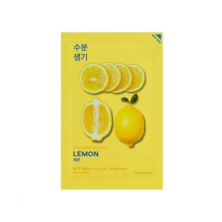 Holika Holika Pure Essence Mask Sheet - Листкова маска для обличчя з екстрактом лимона 23 г