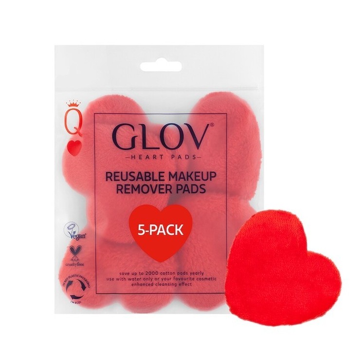 GLOV Heart Pads Herbruikbare wattenschijfjes 5 stuks