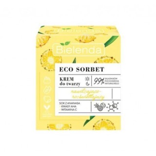 Зволожувальний та освітлюючий крем для обличчя Bielenda ECO SORBET з Ananas 50 мл