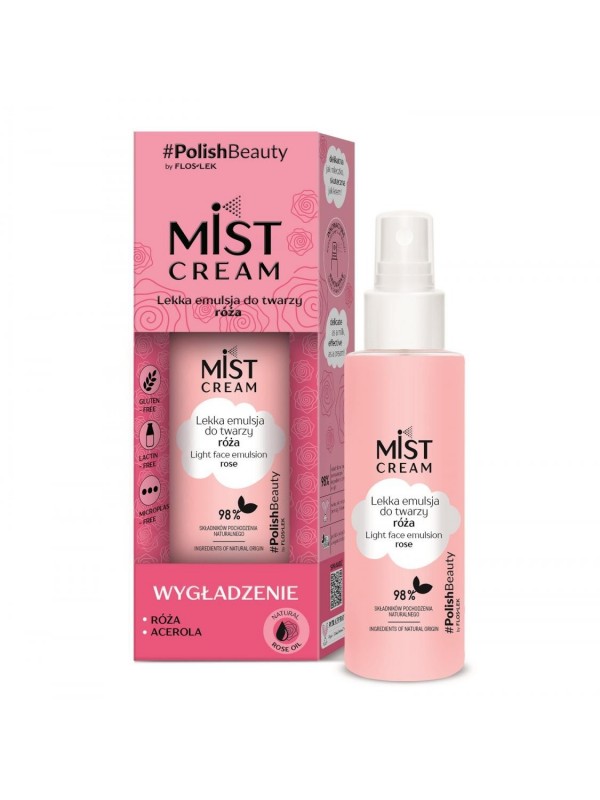 Floslek MIST CREAM lekka Emulsja do twarzy Róża 110 ml