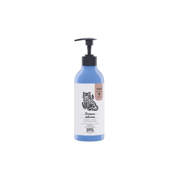 YOPE Wood Douchegel voor mannen met cederhout, jeneverbes en chili, 300 ml
