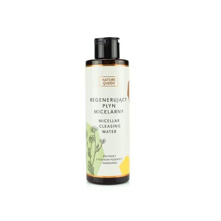 Відновлююча міцелярна вода Nature Queen з зародками пшениці та екстрактом ромашки 200 мл