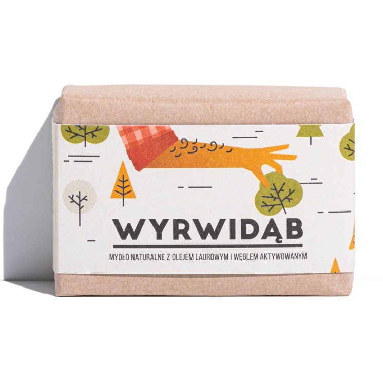 Mydlarnia Cztery Szpaki Wyrwidąb Natural Soap with Laurel Oil and Activated Charcoal 110 g
