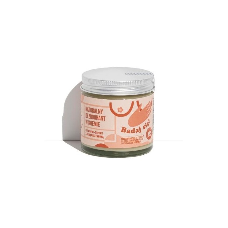 Натуральний крем-дезодорант Mydlarnia Cztery Szpaki Citrus-Herbal Limited Edition "Badaj się" 60 мл