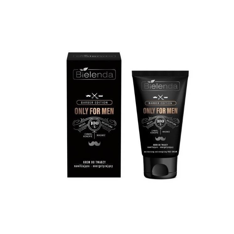 Bielenda ONLY FOR MEN BARBER EDITION Hydraterende en stimulerende gezichtscrème voor mannen 50 ml