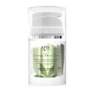 Apis Cannabis Home Care Заспокійливий і відновлюючий крем для обличчя на основі конопляної олії 50 мл