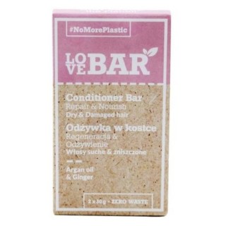 Love Bar Conditioner voor droog en beschadigd haar met arganolie en gember 2x30 g