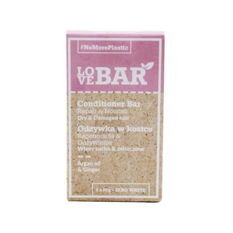 Love Bar Odżywka w kostce do włosów suchych i zniszczonych Olej Arganowy & Imbir 2x30 g(31-08-2026)