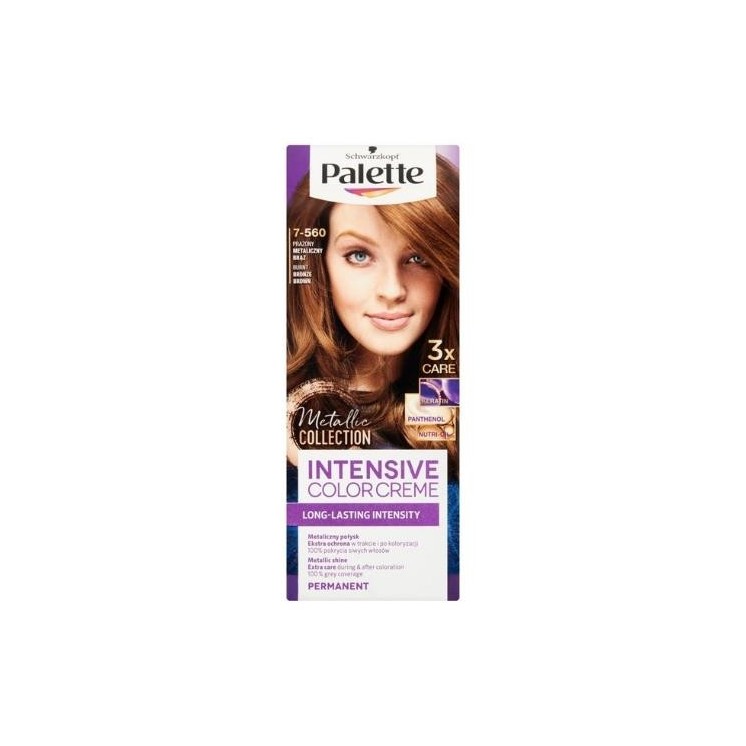 Фарба для волосся Schwarzkopf Palette Intensive Color Creme /7-560/ Тостований металевий коричневий