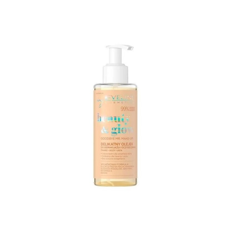 Eveline Beauty & Glow Vaarwel Mr. bedenken! delicaat Olie voor het verwijderen van make-up 145 ml