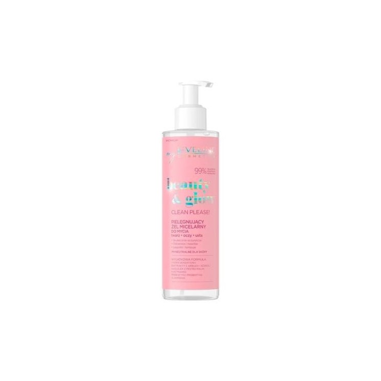 Будь ласка, Eveline Beauty & Glow Clean! доглядаючий Міцелярний гель для вмивання 200 мл