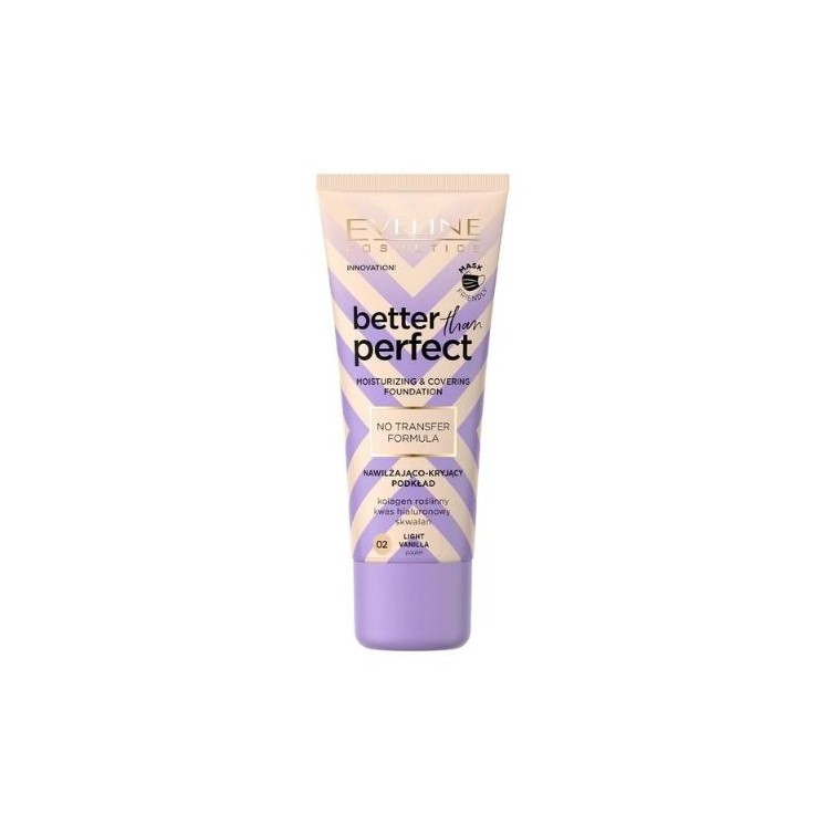 Зволожуюча та покривна основа Eveline Better than Perfect /02/ Light Vanilla 30 мл