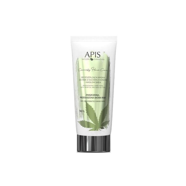 Apis Cannabis Home Care regenererend handmasker met hennepolie en sheaboter 200 ml
