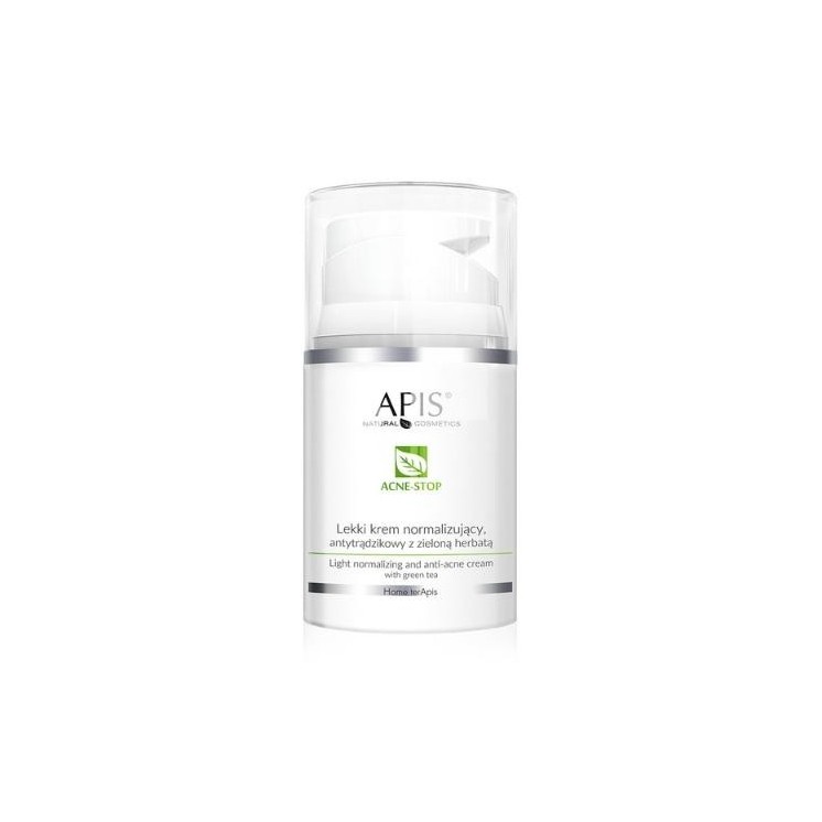 Crème visage anti-acné normalisante Apis Acne Stop -Light au thé vert 50 ml