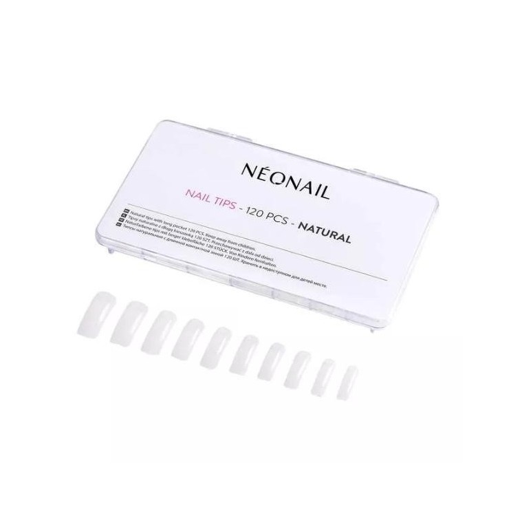 Типси для нігтів NeoNail Natural з довгою кишенею, 120 шт