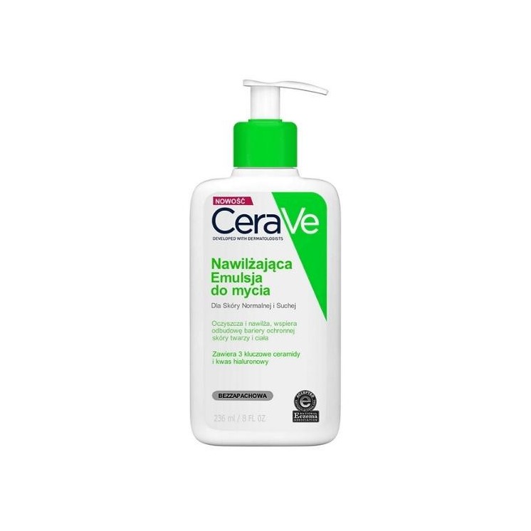 Cerave зволожуюча очищаюча емульсія для нормальної та сухої шкіри 473 мл