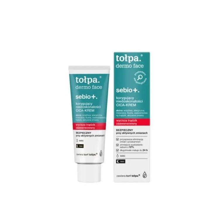 Tołpa Dermo Face Sebio+. коригування недоліків CICA -Night Cream