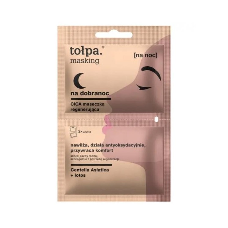 Відновлююча маска Tołpa Masking CICA дуже сильно зволожує