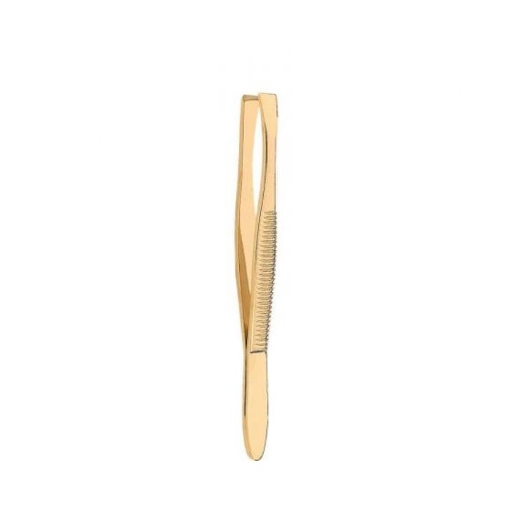 Косметичний пінцет Donegal Straight, золото, 1 шт