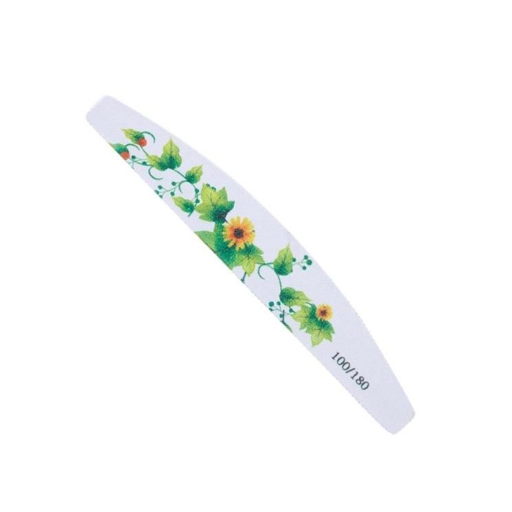 MollyLac Bezpieczny Pakiet Nail file 100/180 boat Flowers 1 pc