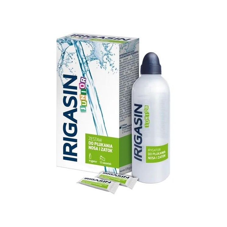 Irigasin Junior Set for rinsing the nose and sinuses Irrigator + 12 sachets