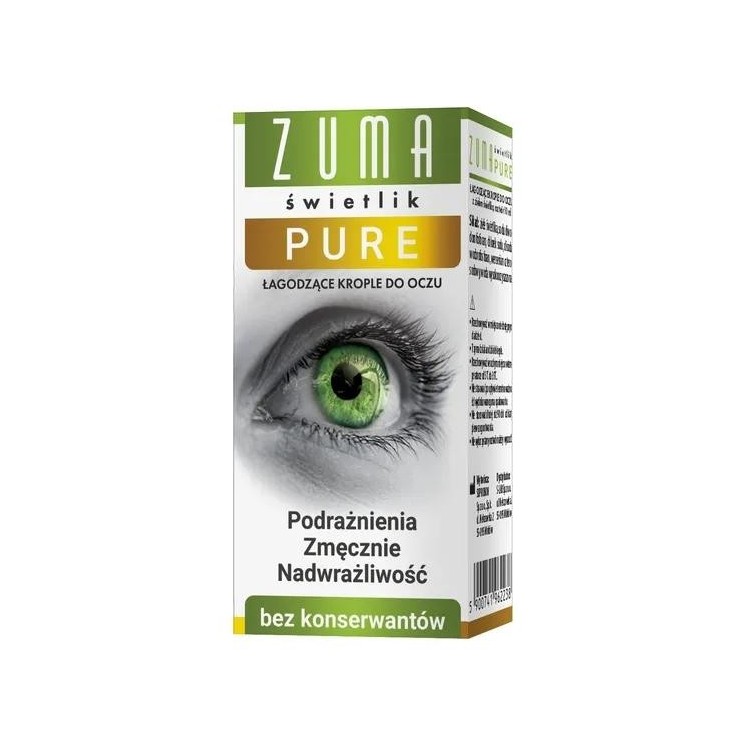 Zuma Świetlik Pure Preservative-free eye drops 10 ml