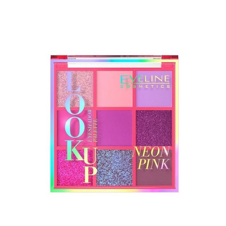 Палітра тіней Eveline 9 кольорів неоново Pink