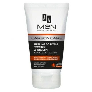 AA Men Carbon Care Face wash Peeling met houtskool