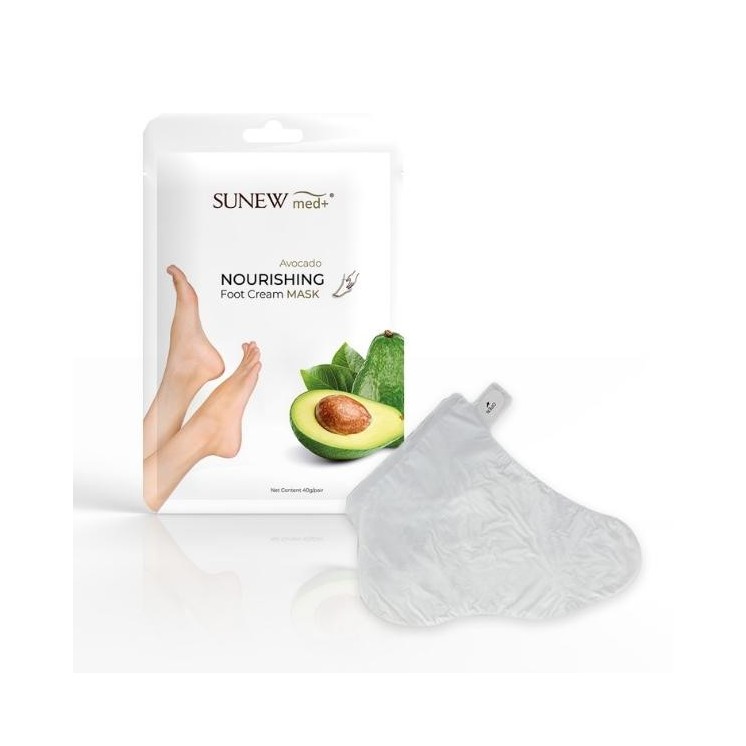 Sunew Med+ інтенсивно зволожуюча маска для ніг Avocado 1 пара