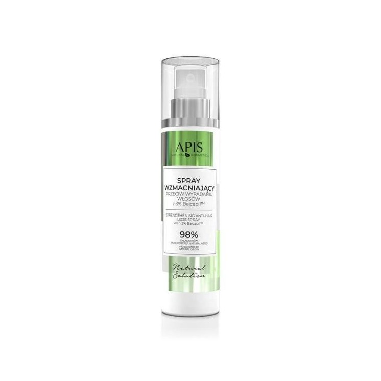Apis Natural Solution Зміцнюючий спрей проти випадіння волосся з 3% Baicapil