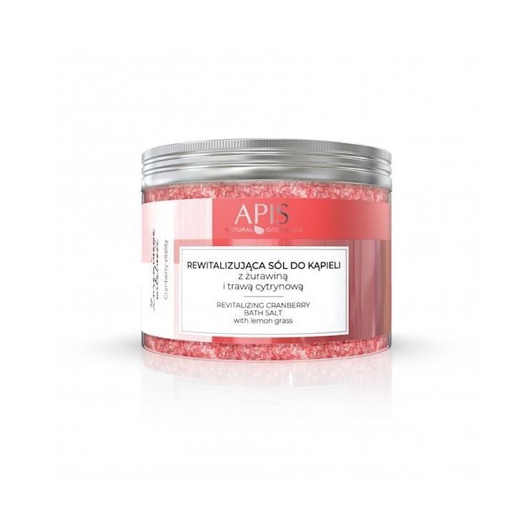 Apis Cranberry Vitality відновлююча сіль для ванн з журавлиною та лемонграсом